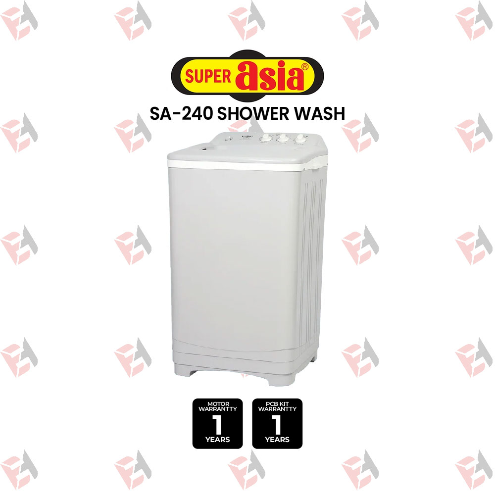 Super Asia Washing Machine SA-240 Shower Wash
