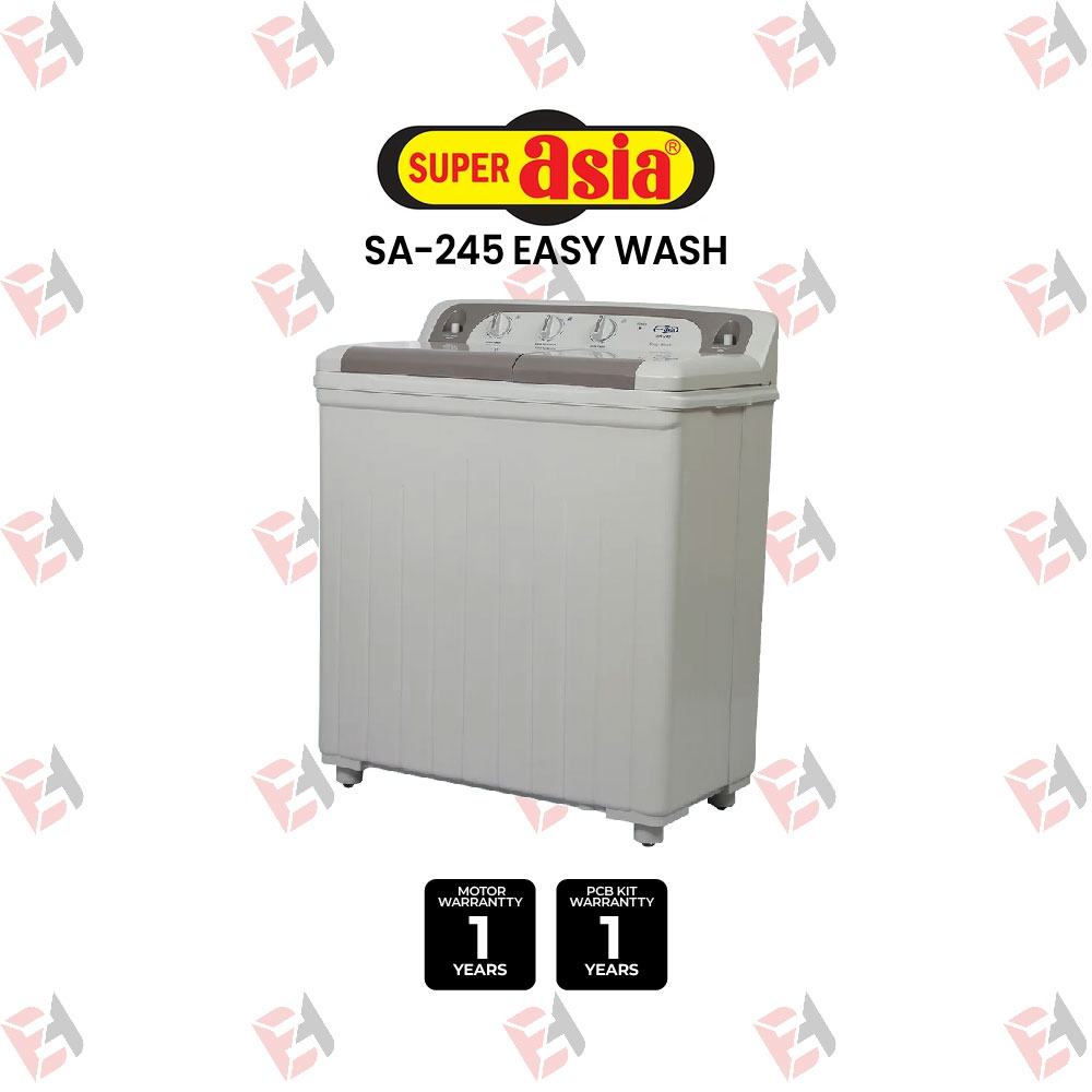 Super Asia Twin Tub Washing Machine SA-245-EASY Wash